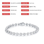 S925 Silver Women’s Moissanite Bubble Bracelet Light Luxury Minimalist High-End Niche Cross-Border Hot Sale