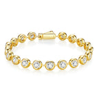 S925 Silver 18K Gold Plated Moissanite Bubble Bracelet Light Luxury High-End Casual New In Stock