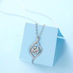 S925 Silver Women’s 3D Design Pendant Necklace Light Luxury High-End Niche Non-Fading Collarbone Chain