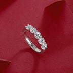 S925 Silver Women’s Moissanite Ring Light Luxury Niche Cross-Border Hot Selling Hand Jewelry