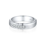 925 Sterling Silver Brushed Matte Men’s Ring European American Niche High-end Personality