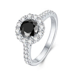 S925 Silver Women’s Moissanite Full Diamond Ring Simple Light Luxury Korean Style Zircon Closed Ring