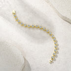 S925 Silver 18K Gold Plated Moissanite Bubble Bracelet Light Luxury High-End Casual New In Stock