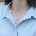S925 Silver Women’s 3D Design Pendant Necklace Light Luxury High-End Niche Non-Fading Collarbone Chain