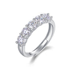 S925 Silver Women’s Moissanite Ring Light Luxury Niche Cross-Border Hot Selling Hand Jewelry