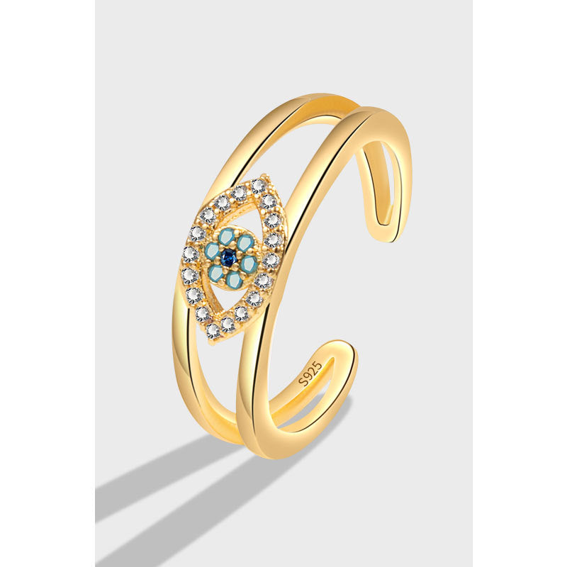 Demon Eye S925Sterling Silver Ring Blue Eyes Index Finger Female Ring European and American Creative Cross-Border Jewelry