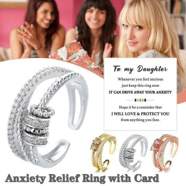 Cross-Border Smart Anxiety Relief Fortune Ring for Women