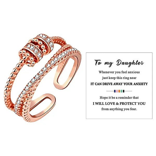 Cross-Border Smart Anxiety Relief Fortune Ring for Women