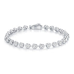 S925 Silver Women’s Moissanite Bubble Bracelet Light Luxury Minimalist High-End Niche Cross-Border Hot Sale