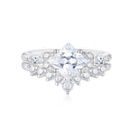 S925 Silver Women’s 2-Piece Combination Ring Set European American Fashion High-End Wedding Ring