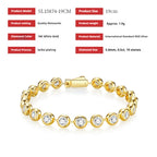 S925 Silver 18K Gold Plated Moissanite Bubble Bracelet Light Luxury High-End Casual New In Stock