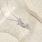 S925 Silver Dolphin Moissanite Collarbone Necklace Light Luxury High-End Exquisite Marine Animal Jewelry