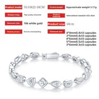 S925 Silver Irregular Stone Moissanite Bracelet Women Elegant Light Luxury High-End Fashion Jewelry